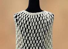 Load image into Gallery viewer, Crochet Cape in light weight Organic Cotton