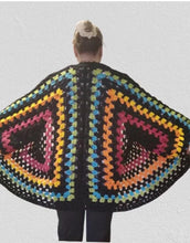 Load image into Gallery viewer, Oversized Granny Square Crochet Cardigan