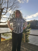 Load image into Gallery viewer, Crochet Spiderweb Mesh Top, S-XXL, Fishnet Sweater