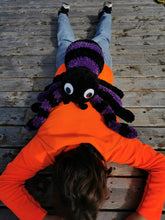 Load image into Gallery viewer, Giant Crochet Spider: Velvet Plush Toy (23")
