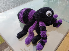 Load image into Gallery viewer, Giant Crochet Spider: Velvet Plush Toy (23")