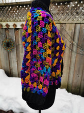 Load image into Gallery viewer, Crochet Granny Square Cardigan: Rainbow Hexagon Jacket