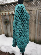 Load image into Gallery viewer, Oversized Granny Square Crochet Cardigan: Handmade Sweater