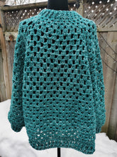 Load image into Gallery viewer, Oversized Granny Square Crochet Cardigan: Handmade Sweater