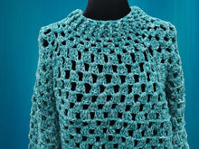 Load image into Gallery viewer, Oversized Granny Square Crochet Cardigan: Handmade Sweater