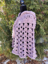 Load image into Gallery viewer, Crochet Hooded Cape: Soft Lace Cluster Poncho