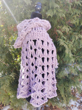 Load image into Gallery viewer, Crochet Hooded Cape: Soft Lace Cluster Poncho