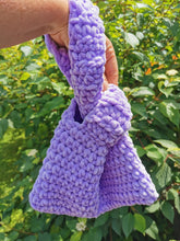 Load image into Gallery viewer, Crochet Velvet Japanese Knot Bag: Textured Mini Mosu Bag