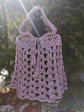 Load image into Gallery viewer, Crochet Hooded Cape: Soft Lace Cluster Poncho