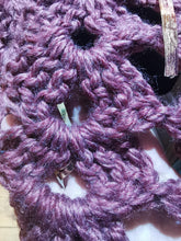 Load image into Gallery viewer, Dark Cherry Crochet Hooded Poncho Cape: Lightweight Travel Accessory