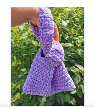 Load image into Gallery viewer, Crochet Velvet Japanese Knot Bag: Textured Mini Mosu Bag