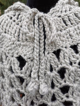 Load image into Gallery viewer, Hooded Crochet Cape, Poncho with Hood