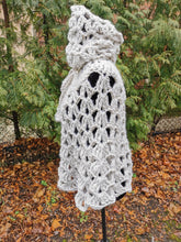 Load image into Gallery viewer, Hooded Crochet Cape, Poncho with Hood