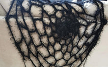 Load image into Gallery viewer, Furry Crocheted Spider Web: 6ft Halloween Decor