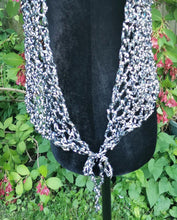 Load image into Gallery viewer, Crochet Open Side Festival Top: Metallic Rainbow Rave Tunic
