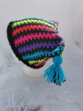 Load image into Gallery viewer, Handmade Crochet Rainbow Hat, Cat Ear Beanie