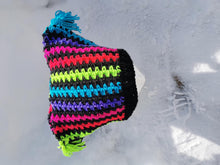 Load image into Gallery viewer, Handmade Crochet Rainbow Hat, Cat Ear Beanie