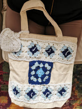 Load image into Gallery viewer, Crochet Granny Square Market Bag