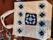 Load image into Gallery viewer, Crochet Granny Square Market Bag