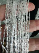 Load image into Gallery viewer, Crochet Sequin Skinny Scarf, White Sequin Neck Tie
