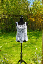 Load image into Gallery viewer, French Crochet Lacy Tank Top PATTERN: Easy Design, Sizes S-XXL (PDF Download)