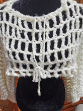Load image into Gallery viewer, Crochet Mesh Shrug with Hood, Long Sleeve hooded Bolero, S-XL