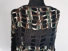 Load image into Gallery viewer, Fringe Camo Poncho, Block Pattern