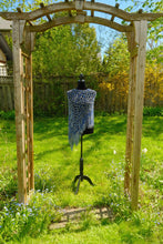Load image into Gallery viewer, Blue Poncho - Diagonal Crochet Poncho with fringe
