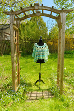 Load image into Gallery viewer, Handmade Crochet Lacy Poncho, Seaside Cape, Plus Size Cover Up