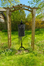 Load image into Gallery viewer, Black Sparkle Diagonal PONCHO, Rainbow Iridescent and Black Crochet Poncho: Lightweight Ribbon Yarn, Long Fringe