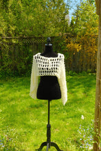 Load image into Gallery viewer, Crochet Mesh Shrug with Hood, Long Sleeve hooded Bolero, S-XL