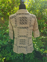 Load image into Gallery viewer, 9 Halls Shirt, Handmade Crochet Shirt, Vintage Style, Mens S-M