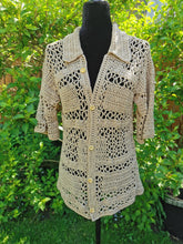 Load image into Gallery viewer, 9 Halls Shirt, Handmade Crochet Shirt, Vintage Style, Mens S-M