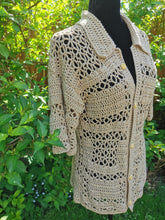 Load image into Gallery viewer, 9 Halls Shirt, Handmade Crochet Shirt, Vintage Style, Mens S-M
