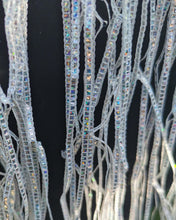 Load image into Gallery viewer, Crochet Rhinestone Poncho: White Iridescent Sparkle, Handmade