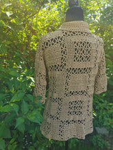 Load image into Gallery viewer, 9 Halls Shirt, Handmade Crochet Shirt, Vintage Style, Mens S-M