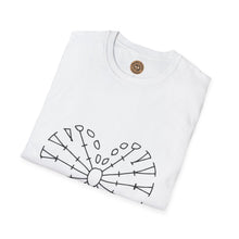 Load image into Gallery viewer, Crochet Heart Tee | Abstract Radial Heart design T-Shirt