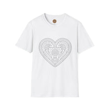 Load image into Gallery viewer, Elegant Crochet Heart Tee | Abstract Heart design T-Shirt