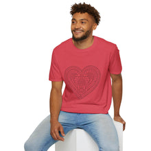 Load image into Gallery viewer, Elegant Crochet Heart Tee | Abstract Heart design T-Shirt
