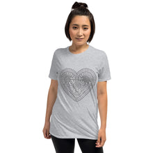 Load image into Gallery viewer, Short-Sleeve Unisex T-Shirt with Crochet Heart
