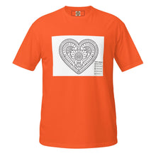 Load image into Gallery viewer, Crochet Heart Short-Sleeve Unisex T-Shirt - Made in Ontario, Canada