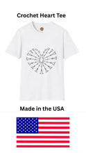 Load image into Gallery viewer, Crochet Heart Tee | Abstract Radial Heart design T-Shirt