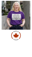 Load image into Gallery viewer, Crochet Heart Short-Sleeve Unisex T-Shirt - Made in Ontario, Canada