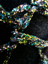 Load image into Gallery viewer, Rainbow Iridescent Sparkle Diagonal PONCHO, Long Poncho: Lightweight Yarn