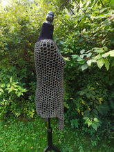 Load image into Gallery viewer, Rainbow Iridescent Sparkle Diagonal PONCHO, Long Poncho: Lightweight Yarn
