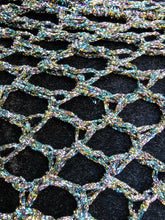 Load image into Gallery viewer, Rainbow Iridescent Sparkle Diagonal PONCHO, Long Poncho: Lightweight Yarn