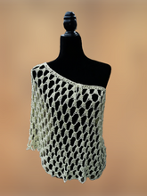 Load image into Gallery viewer, Crochet Cape in light weight Organic Cotton