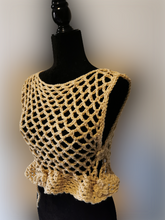 Load image into Gallery viewer, Flower Power Crop Top, Cover Up by Claudia's Crochet Creations
