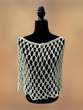 Load image into Gallery viewer, Crochet Cape in light weight Organic Cotton