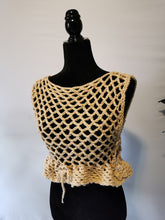 Load image into Gallery viewer, Flower Power Crop Top, Cover Up by Claudia's Crochet Creations